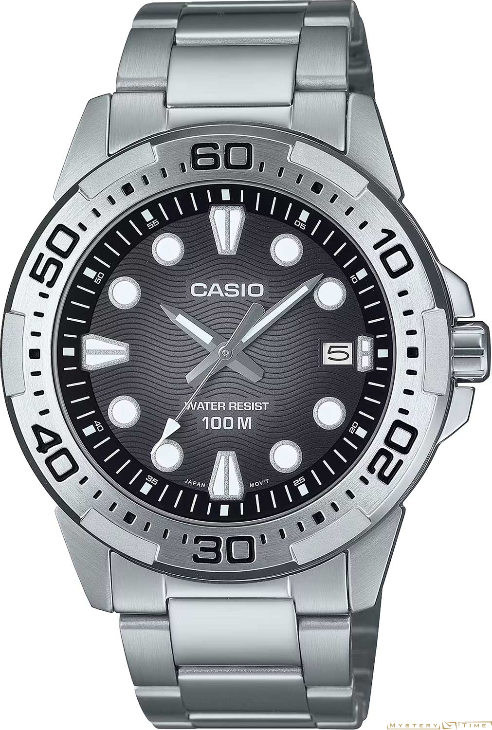 Часы японские наручные мужские кварцевые на браслете Casio MTD-140D-1A